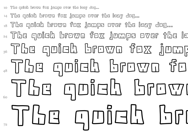 Doodle Digit font waterfall